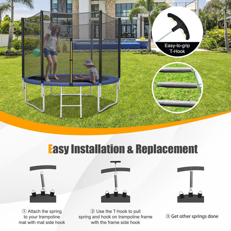 5.5 Inch Rustproof Galvanized Steel Replacement Trampoline Elasticity Springs by DirectDeals