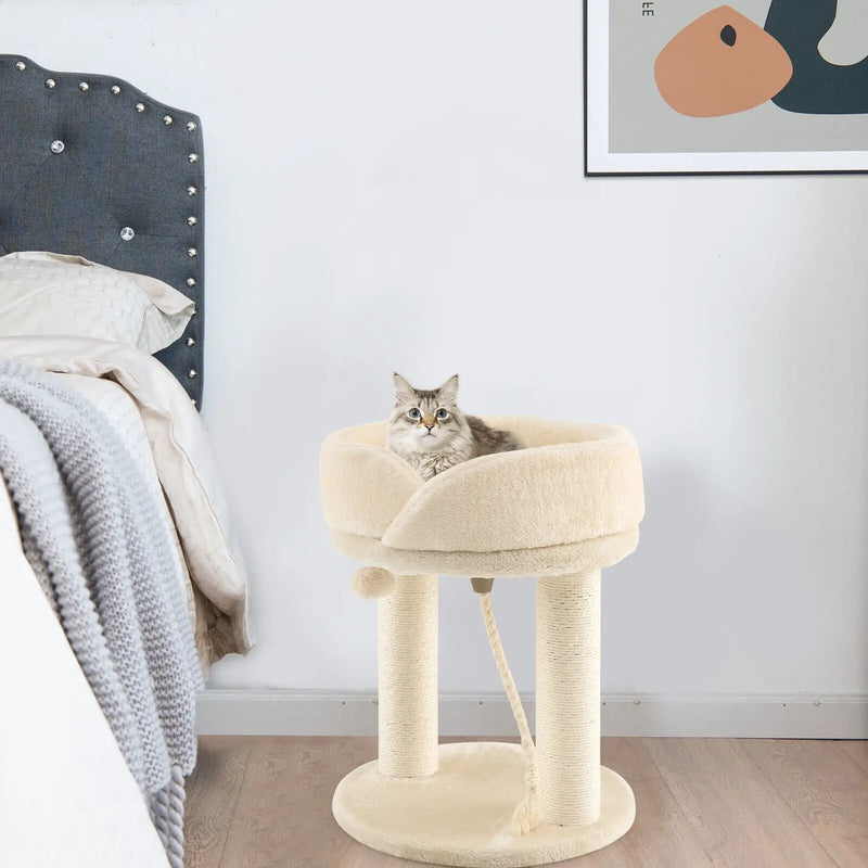 Cat Climbing Tree with Plush Perchs and Scratching Post by DirectDeals