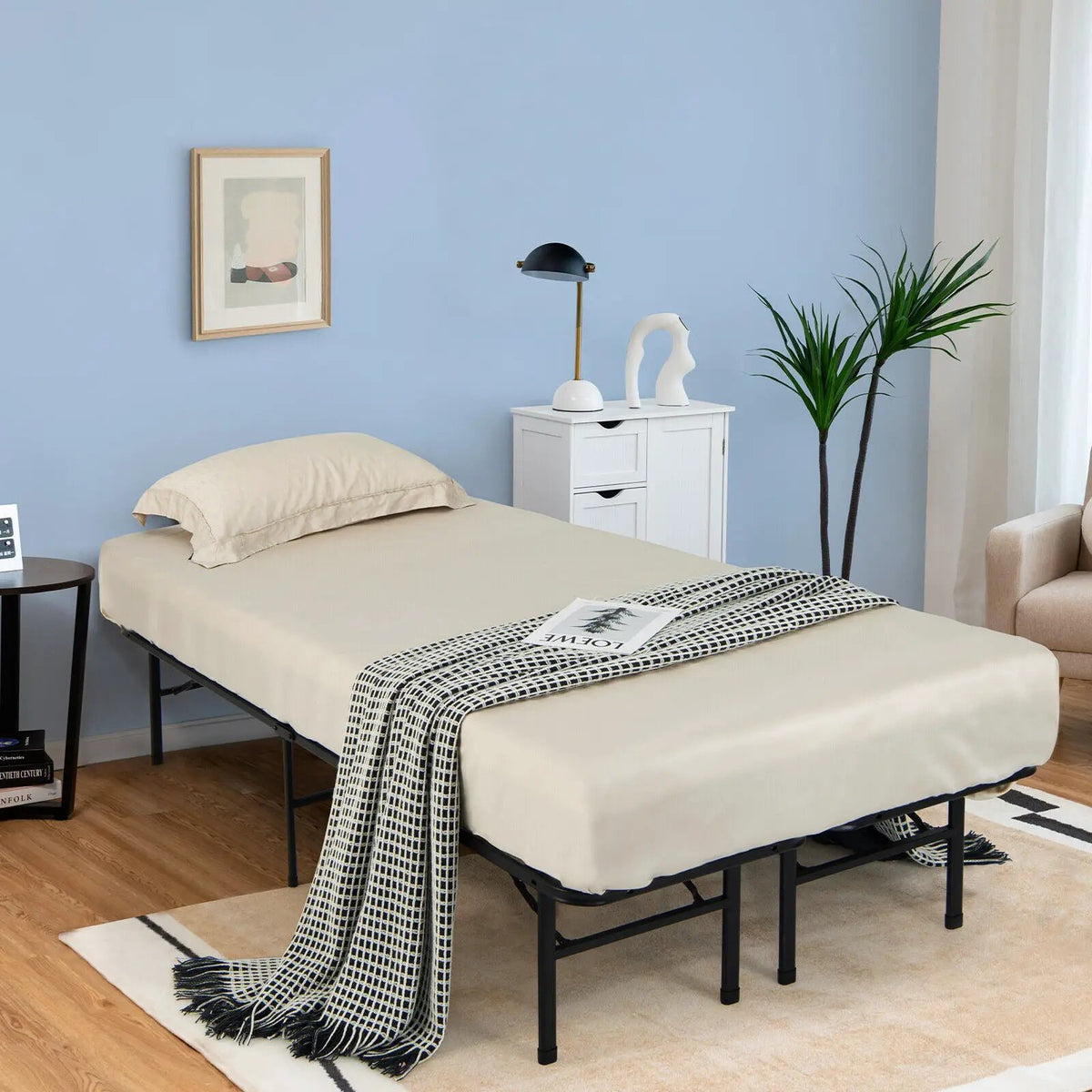 Full/King Size Folding Steel Platform Bed Frame for Kids and Adults by DirectDeals