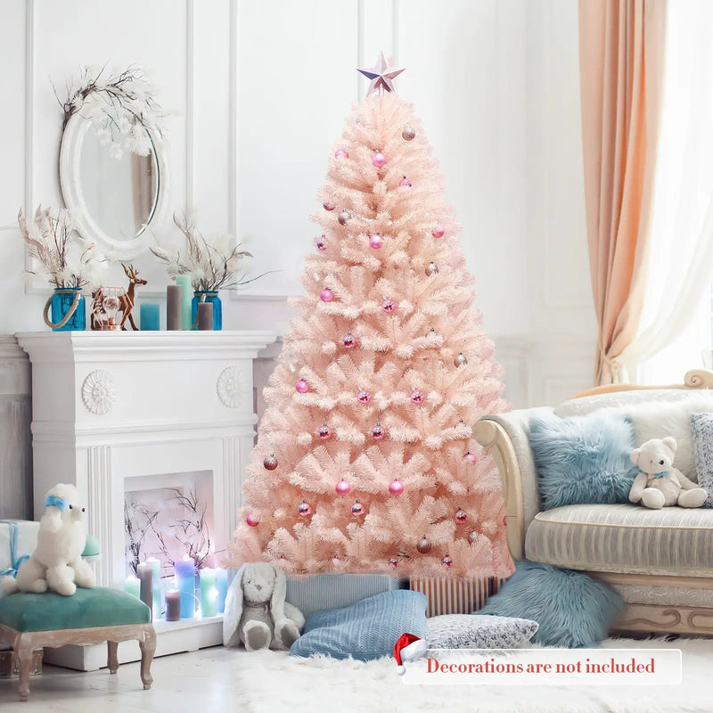 6/7 Feet Artificial Christmas Tree Hinged Full Fir Tree by DirectDeals