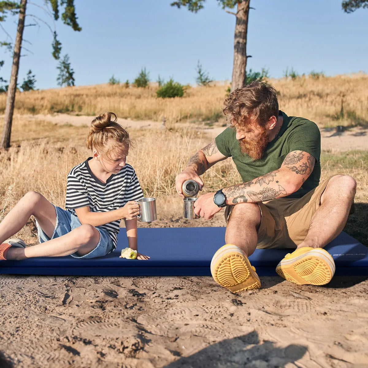 Self-inflating Lightweight Folding Foam Sleeping Cot with Storage bag by DirectDeals