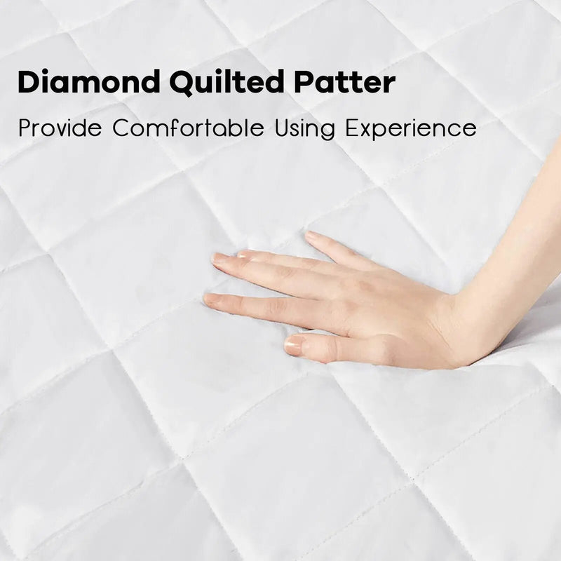 Auto Shut Off Heated Electric Mattress Pad with Dual Controller-Queen Size by DirectDeals