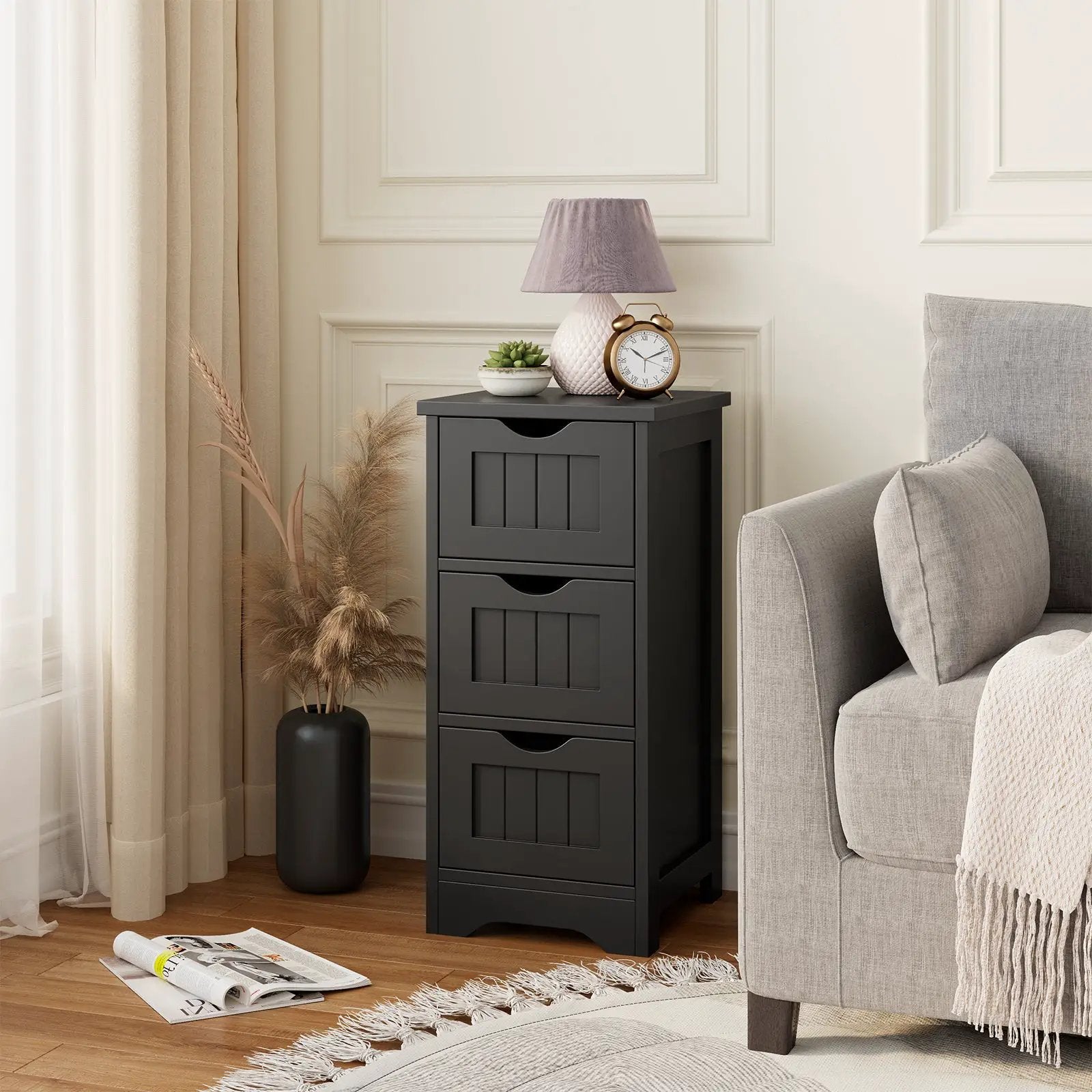 Bathroom Floor Freestanding Storage Organizer with 3 Drawers by DirectDeals