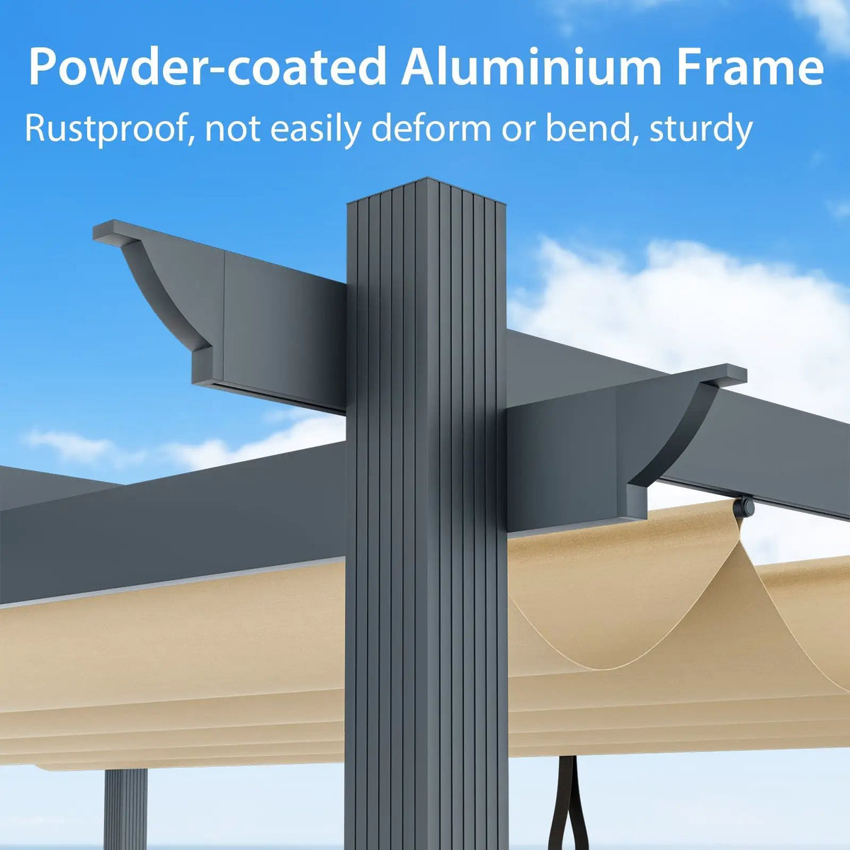 10 x 13 Feet Outdoor Aluminum Retractable Pergola Canopy Shelter by DirectDeals
