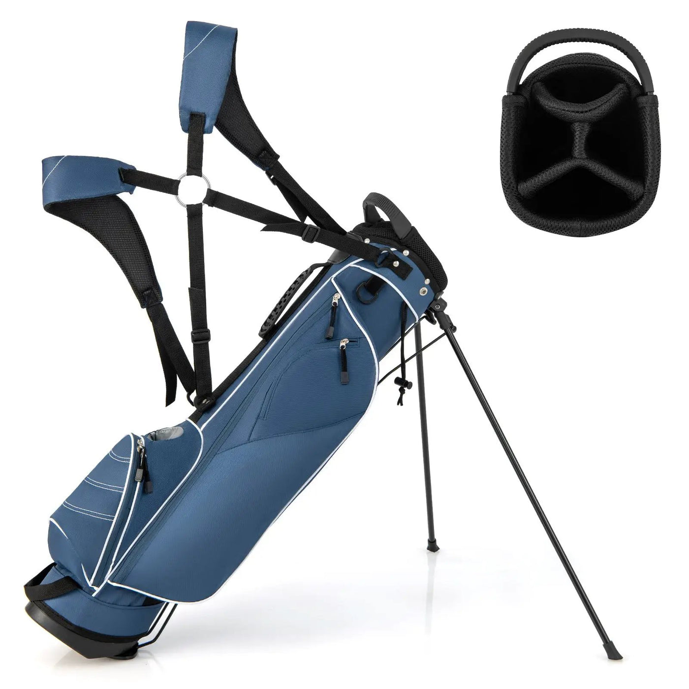 Golf Stand Cart Bag with 4 Way Divider Carry Organizer Pockets by DirectDeals