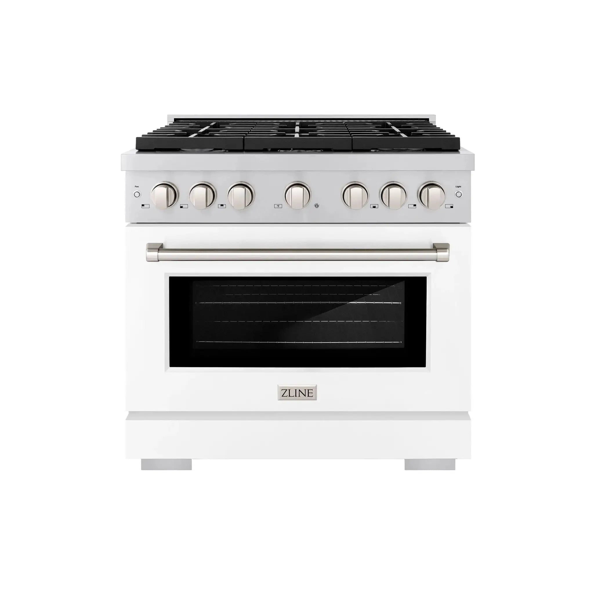 ZLINE 36"Paramount Dual Fuel Range Stainless Steel, White Matte, SDR-WM-36 by Farmhouse Kitchen and Bath