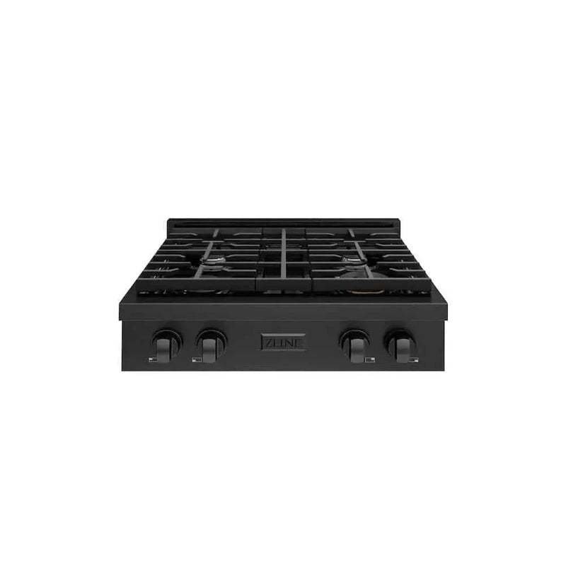 ZLINE 30" Paramount Gas Rangetop Black Stainless Steel SRTB-30 by Farmhouse Kitchen and Bath