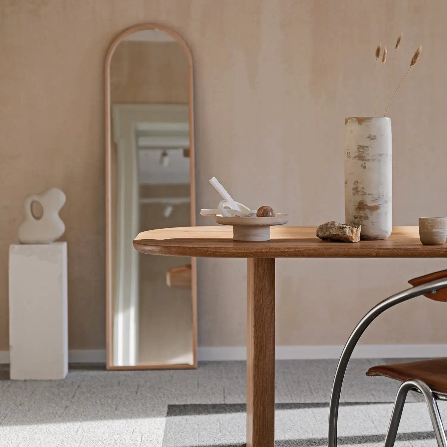 Oval Solid Wood Dining Table by Gizz
