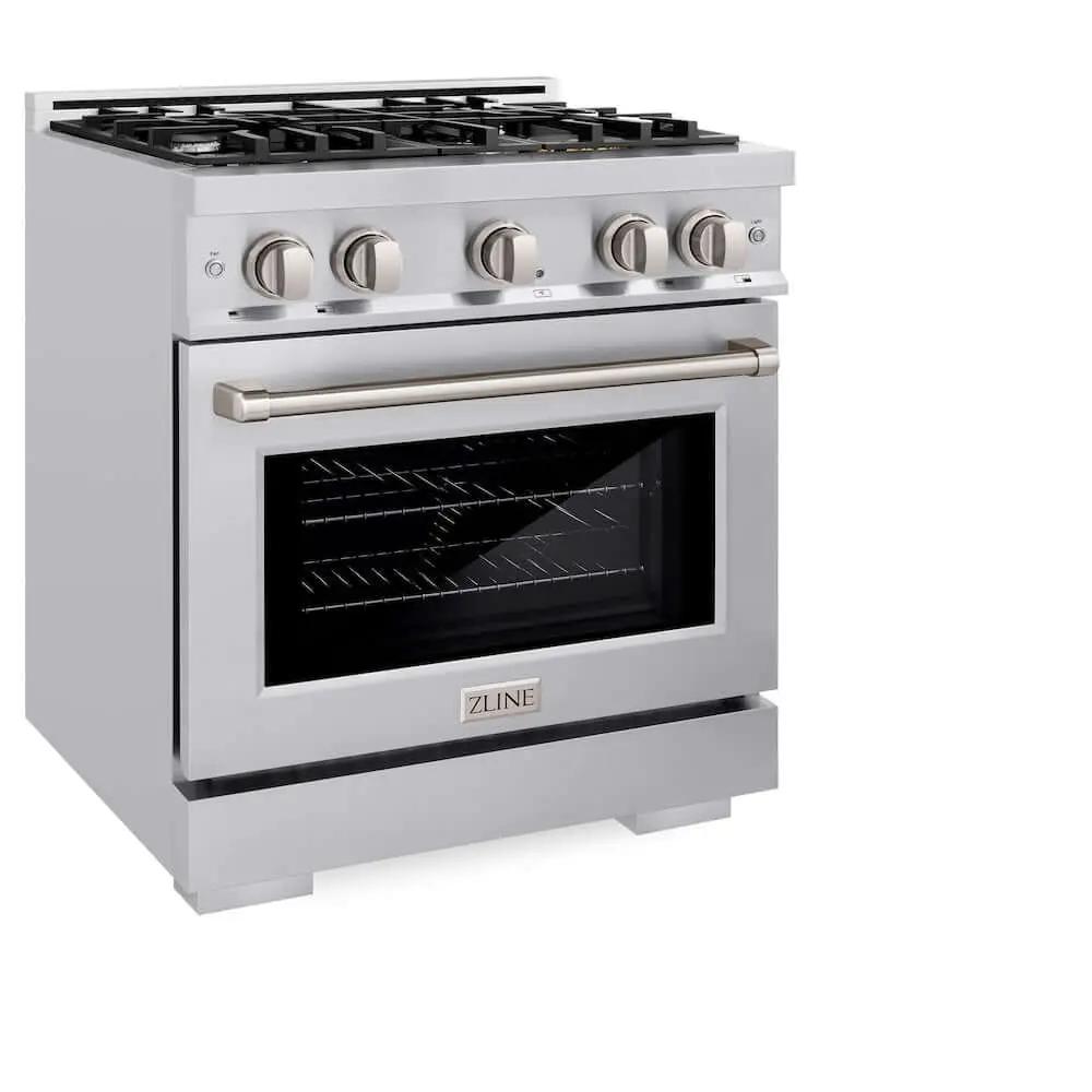 ZLINE 30" Select Dual Fuel Range Gas Cooktop Electric Convection Oven Stainless Steel HDR30 by Farmhouse Kitchen and Bath