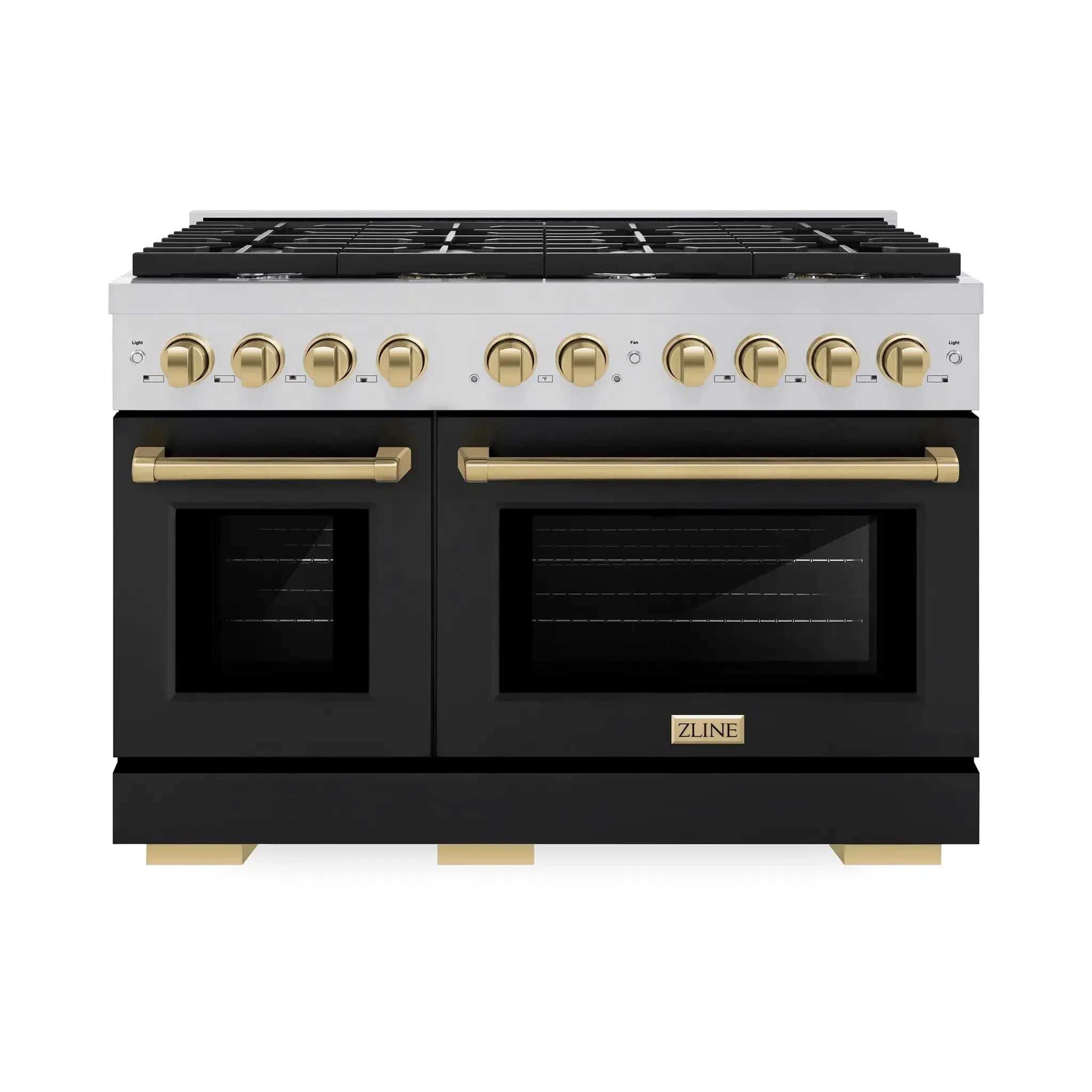 ZLINE 48"Paramount Dual Fuel Range Black Matte Champagne Bronze SDRZ-BLM-48-CB by Farmhouse Kitchen and Bath