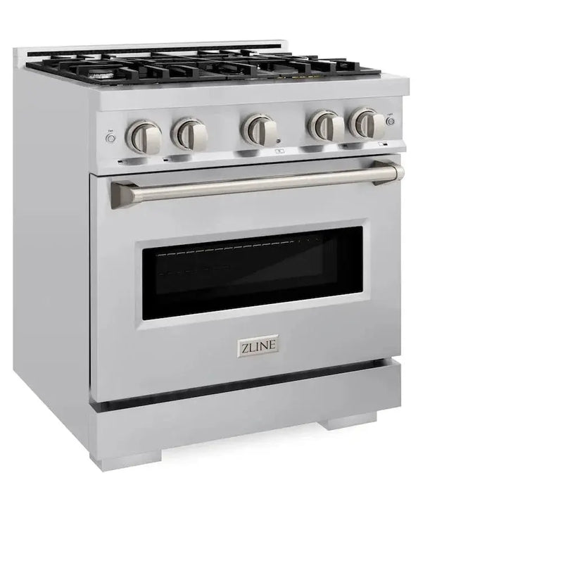 ZLINE 30" Dual Fuel Range, Gas Cooktop, Electric Convection Oven Stainless Steel, CDR30 by Farmhouse Kitchen and Bath