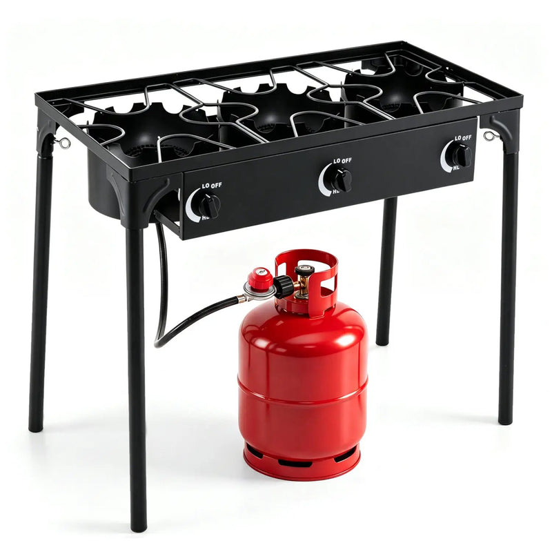 3 Burner Propane Stove 240000 BTU Outdoor Camping Grill by DirectDeals