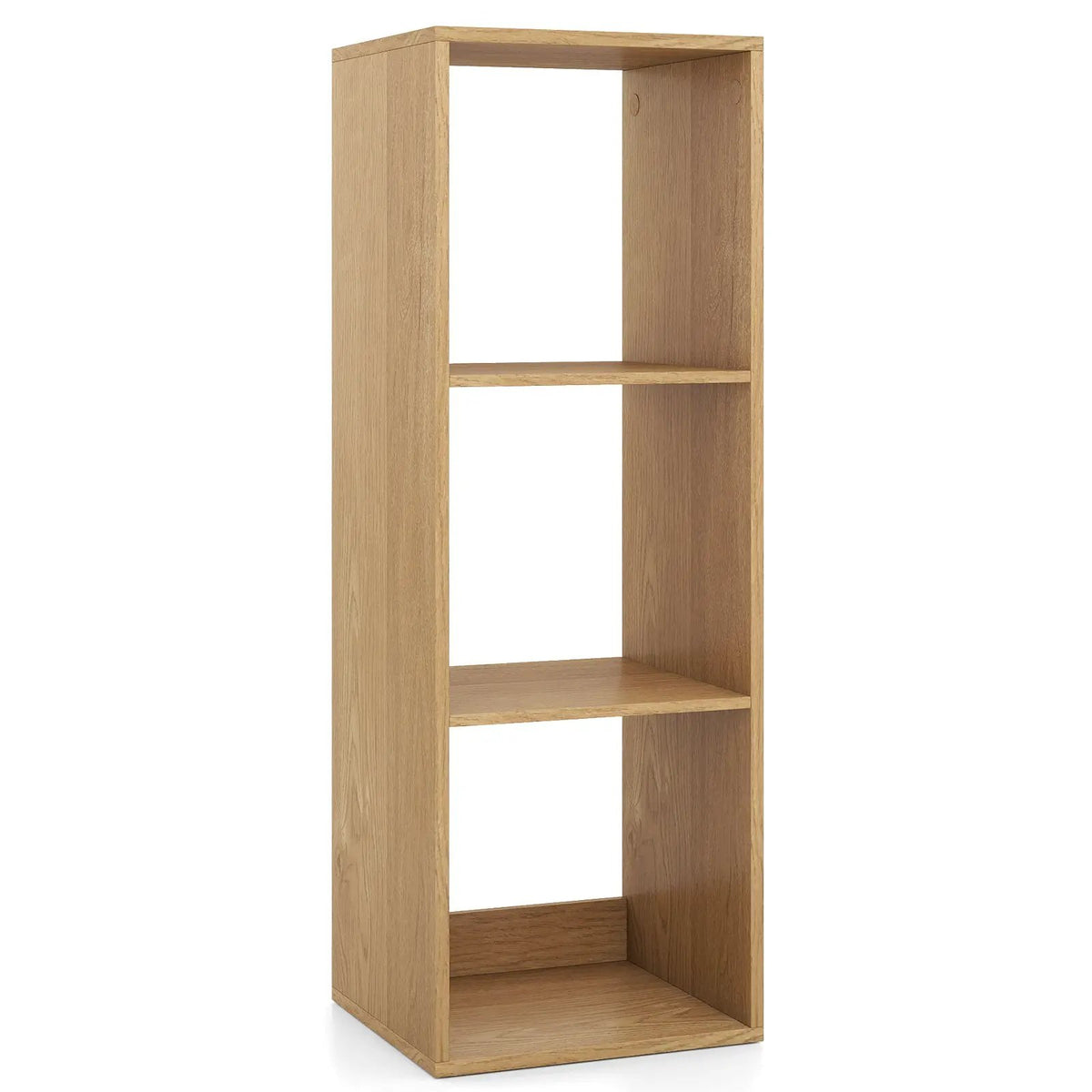 3 Cube Bookshelf with Back Guardrail for Living Room Bedroom by DirectDeals