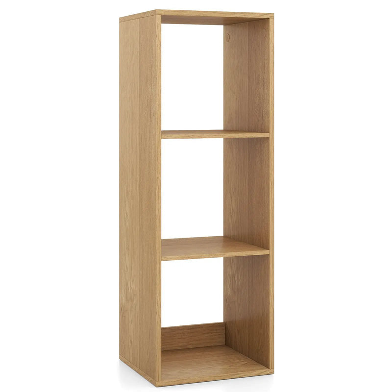 3 Cube Bookshelf with Back Guardrail for Living Room Bedroom by DirectDeals