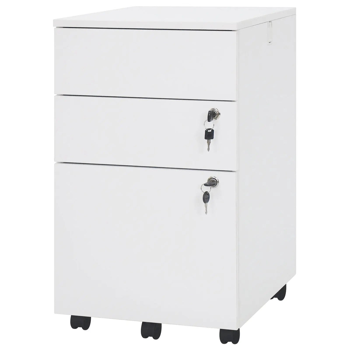 3 Drawer Filing Cabinet Locking Pedestal Desk by DirectDeals