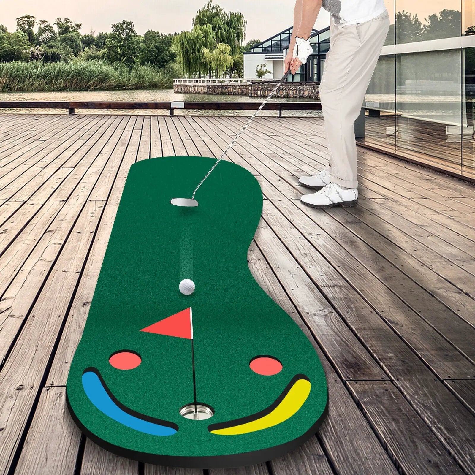 Golf Putting Green Set for Indoor Outdoor Use by DirectDeals
