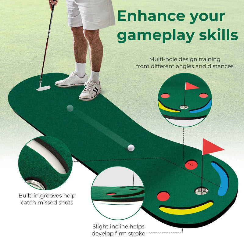 Golf Putting Green Set for Indoor Outdoor Use by DirectDeals