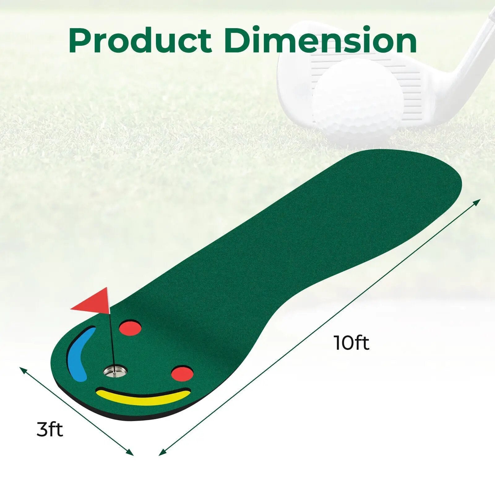 Golf Putting Green Set for Indoor Outdoor Use by DirectDeals