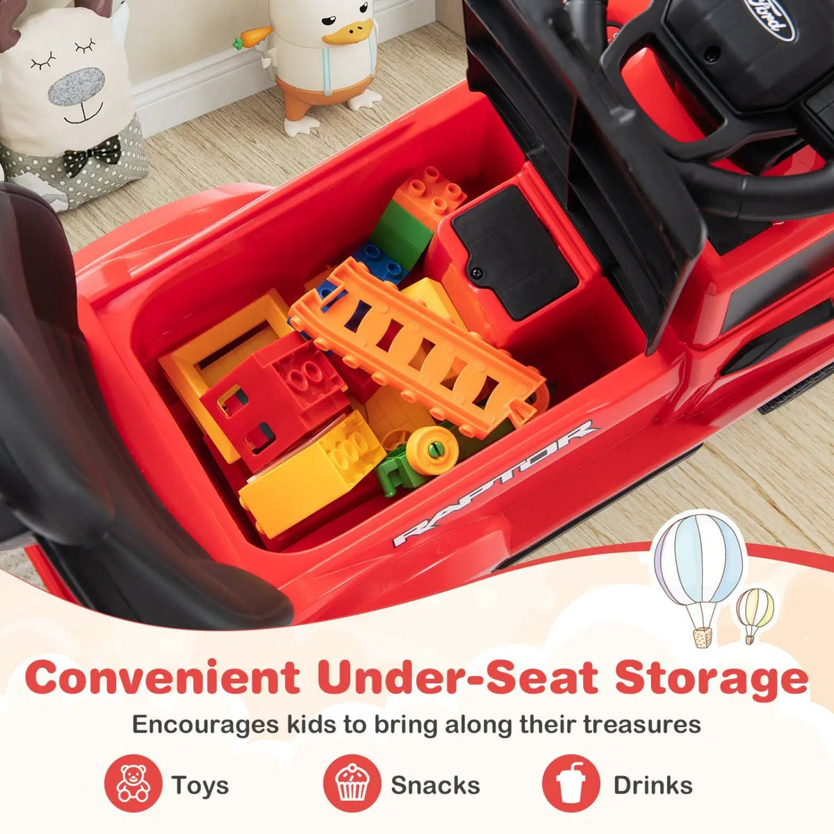 3-In-1 Licensed Ford Push Car for Toddlers by DirectDeals