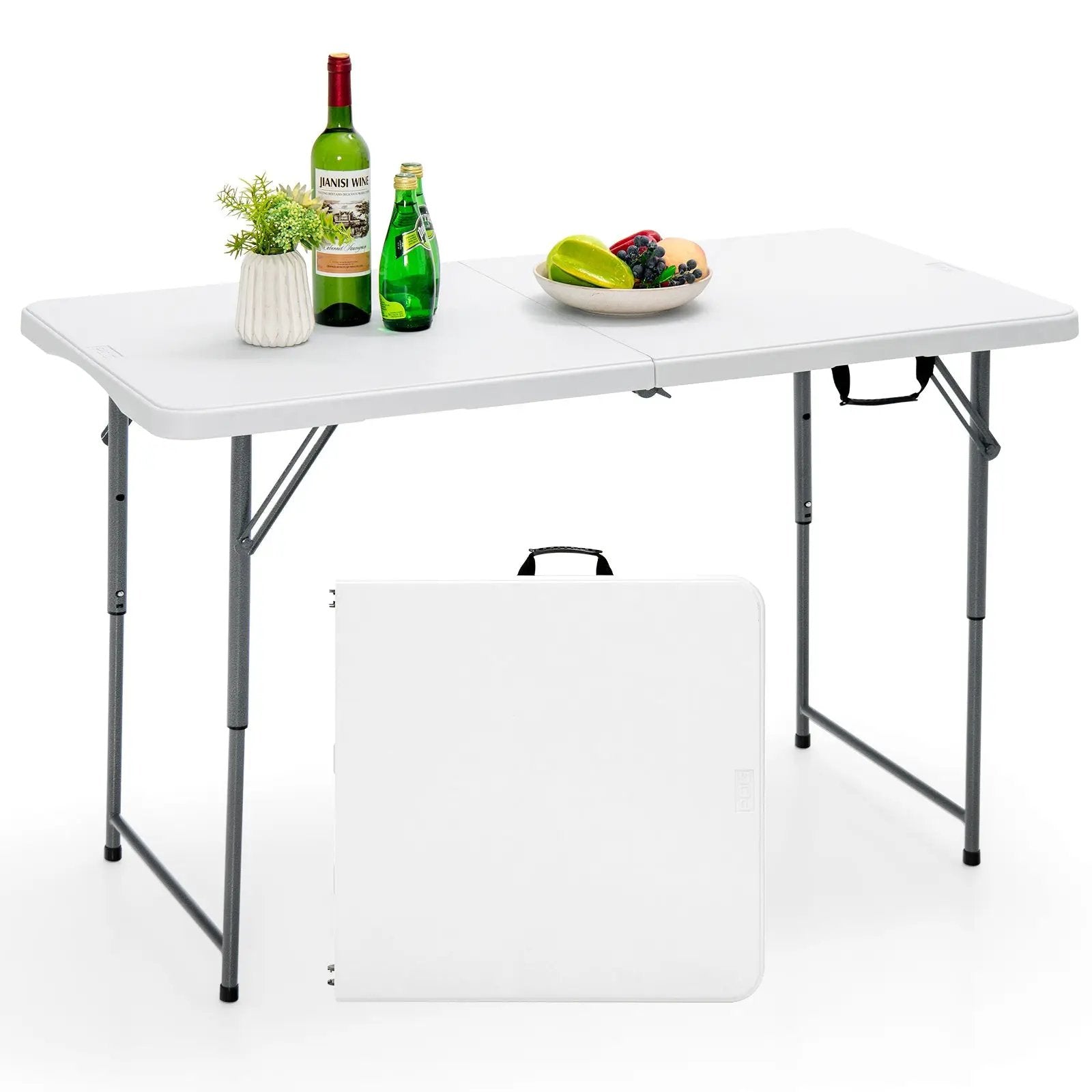 3-Level Height Adjustable Folding Table by DirectDeals