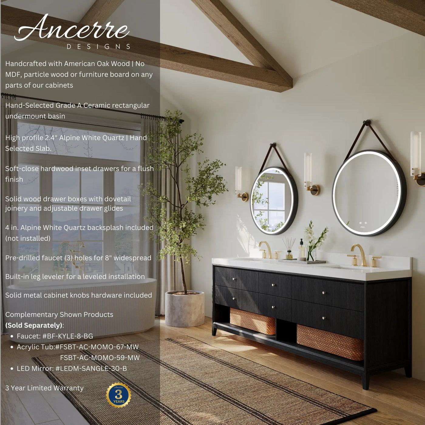 Momo 84" Bath Vanity Set by Ancerre Designs