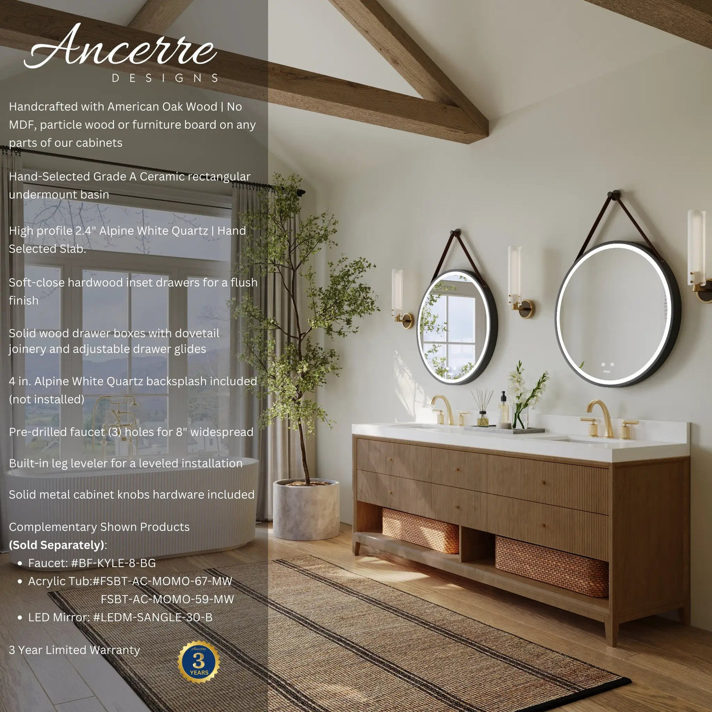 Momo 84" Bath Vanity Set by Ancerre Designs