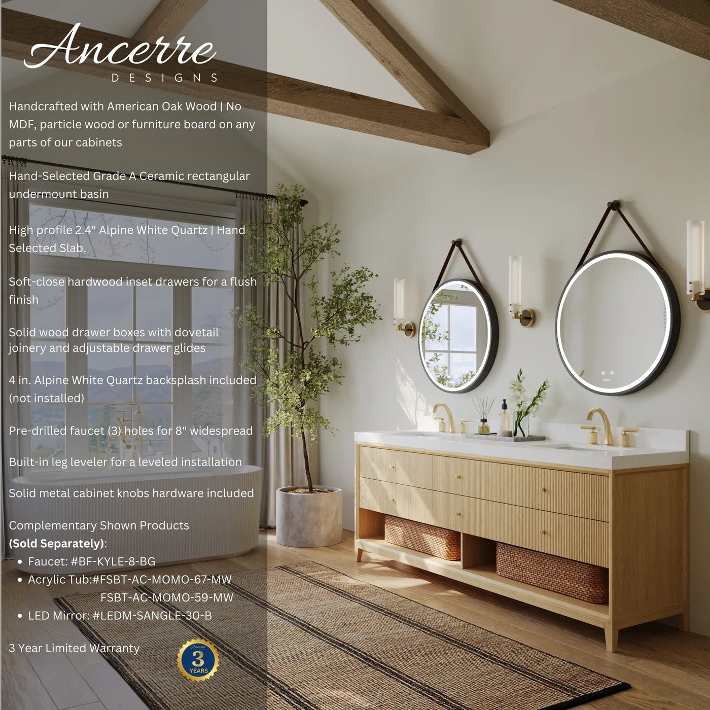 Momo 84" Bath Vanity Set by Ancerre Designs