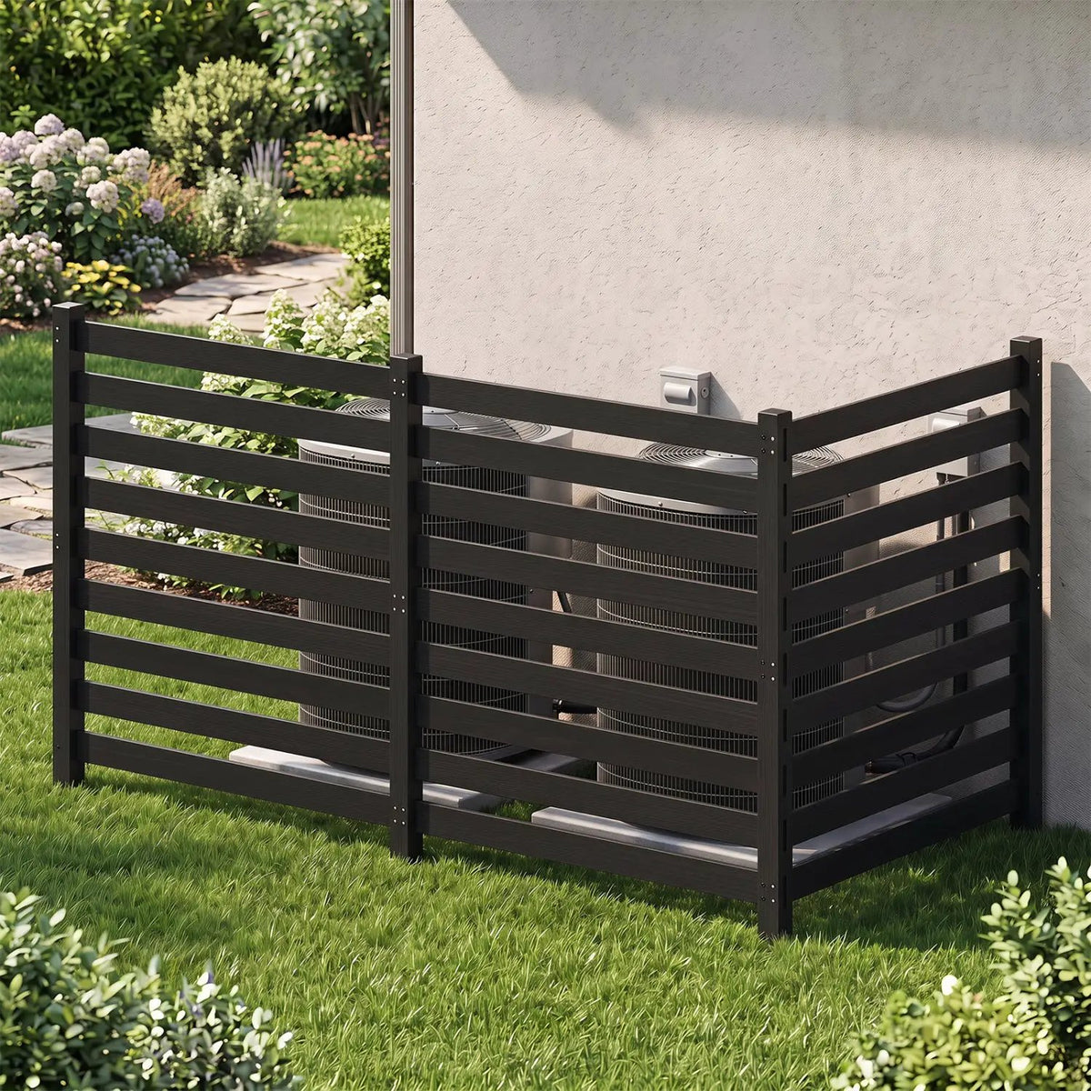 3-Panel Wooden Privacy Fence with Ground Stakes - 38.5" x 42" by DirectDeals