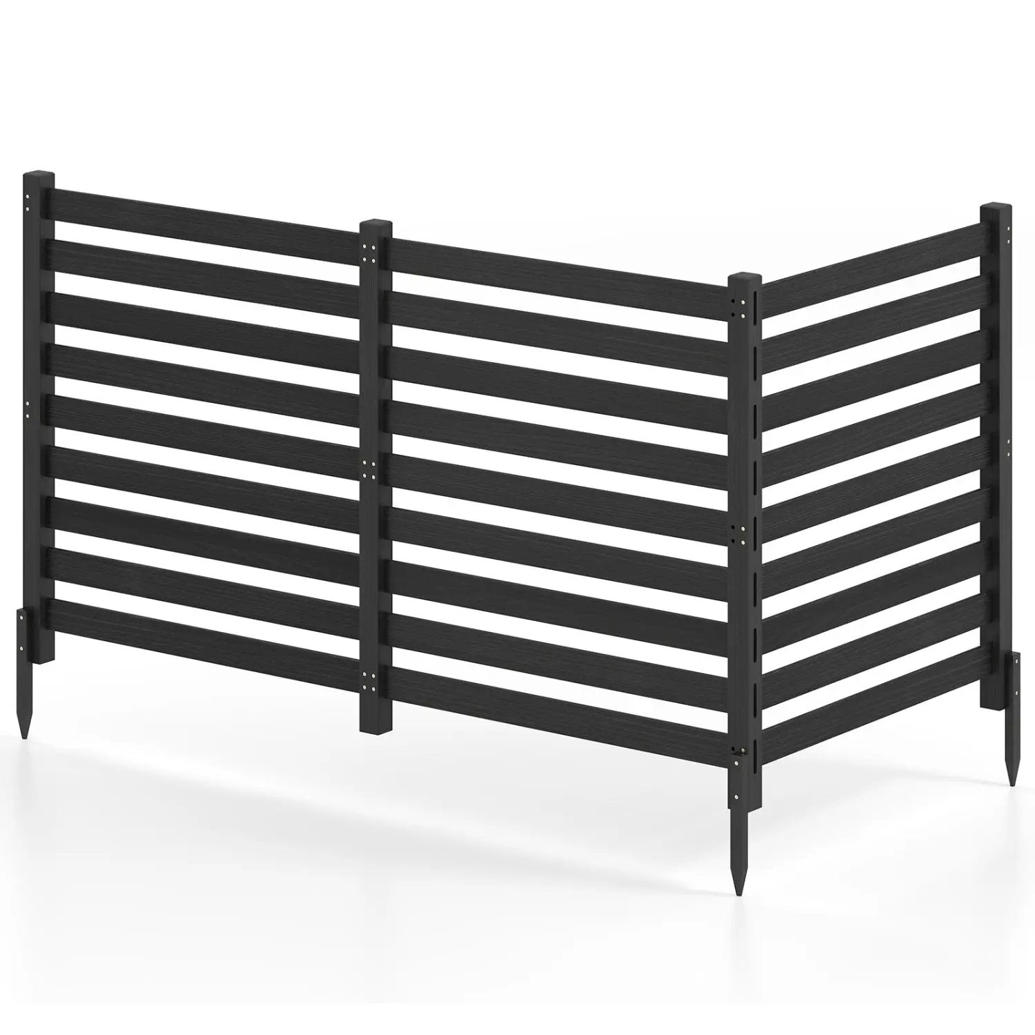 3-Panel Wooden Privacy Fence with Ground Stakes - 38.5" x 42" by DirectDeals