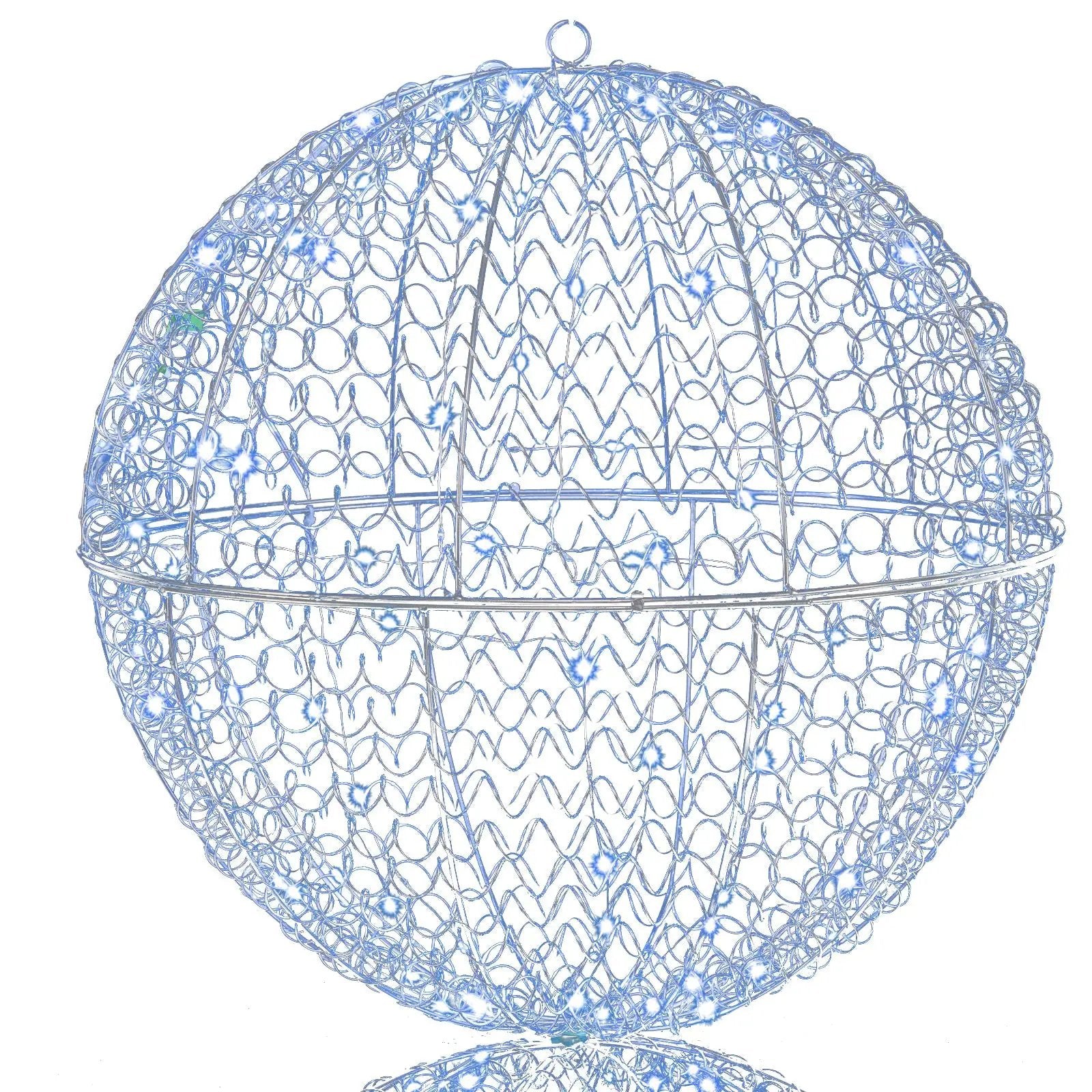 3 Pcs Lighted Christmas Balls Large Standing/Hanging Metal Sphere Lights with 435 LEDs by DirectDeals