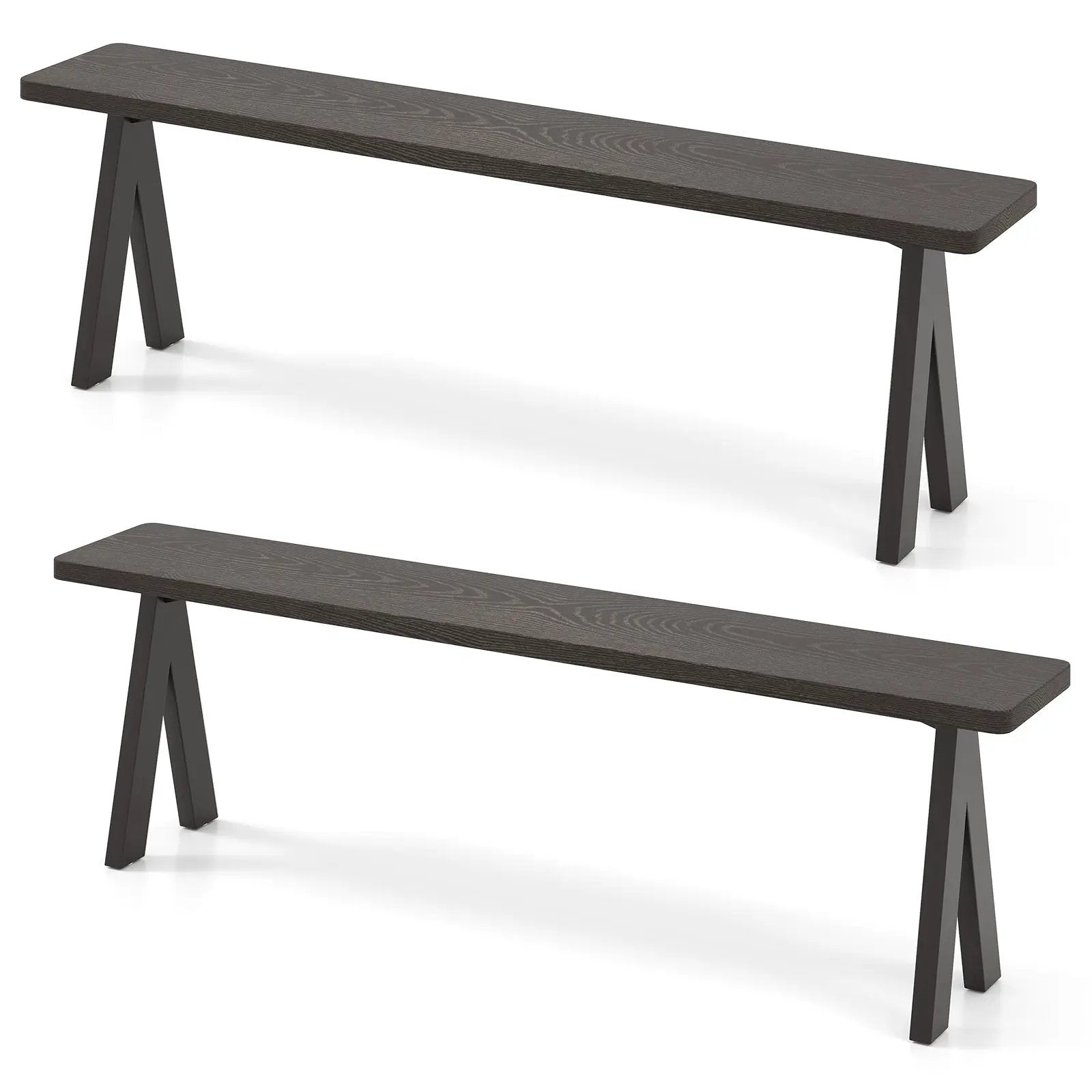 3-Person Outdoor Bench Set of 2 with 800 LBS Bearing Capacity by DirectDeals