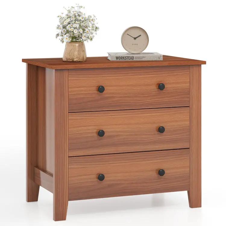 3-Piece Bedroom Bundle: Bedside Table with 3 Drawers+Modern Accent Chair+Convertible Folding Futon Sofa Bed by DirectDeals