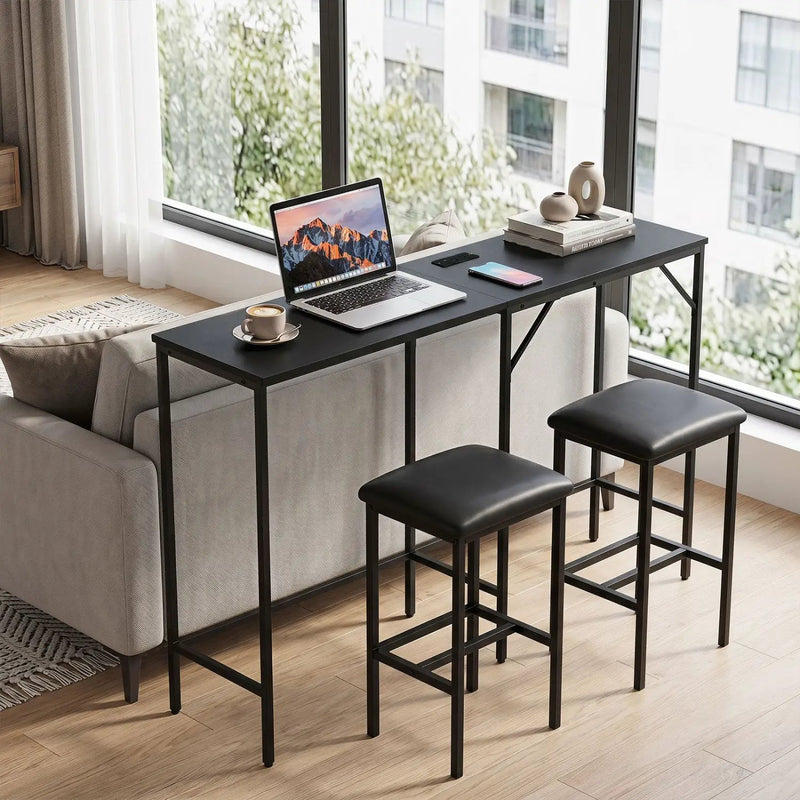 3-Piece Convertible Dining Set with Built-In Charging Station by DirectDeals