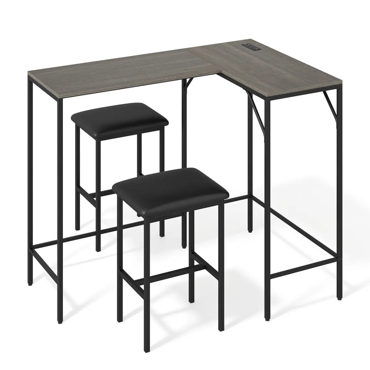 3-Piece Convertible Dining Set with Built-In Charging Station by DirectDeals