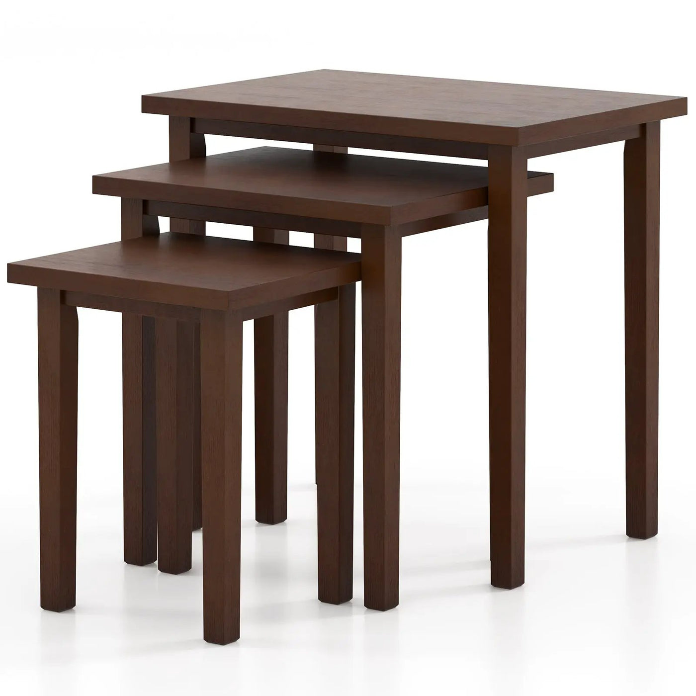 3-Piece Farmhouse Rectangle Side Table Set for Living Room by DirectDeals