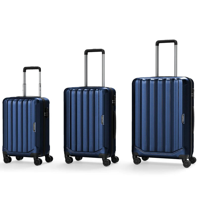 3-Piece Hardside Luggage Set (20/24/28 Inch) Lightweight with 3-Digital Lock by DirectDeals