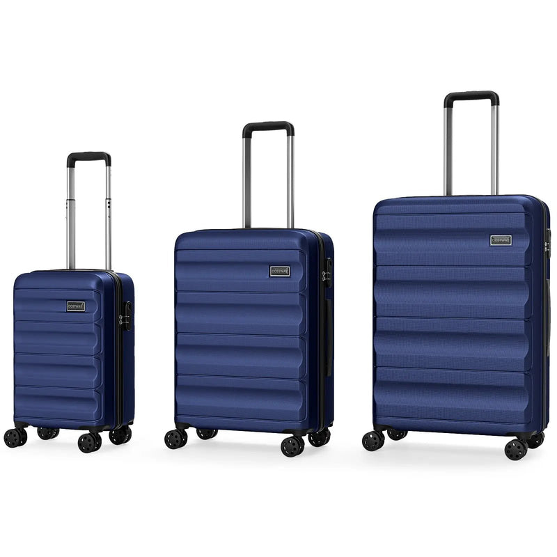 3-Piece Hardside Luggage Set 20/24/28 Inch Lightweight Hardside Suitcases by DirectDeals