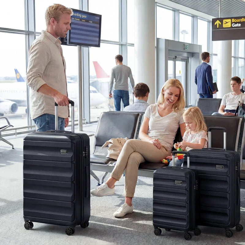 3-Piece Hardside Luggage Set 20/24/28 Inch Lightweight Hardside Suitcases by DirectDeals