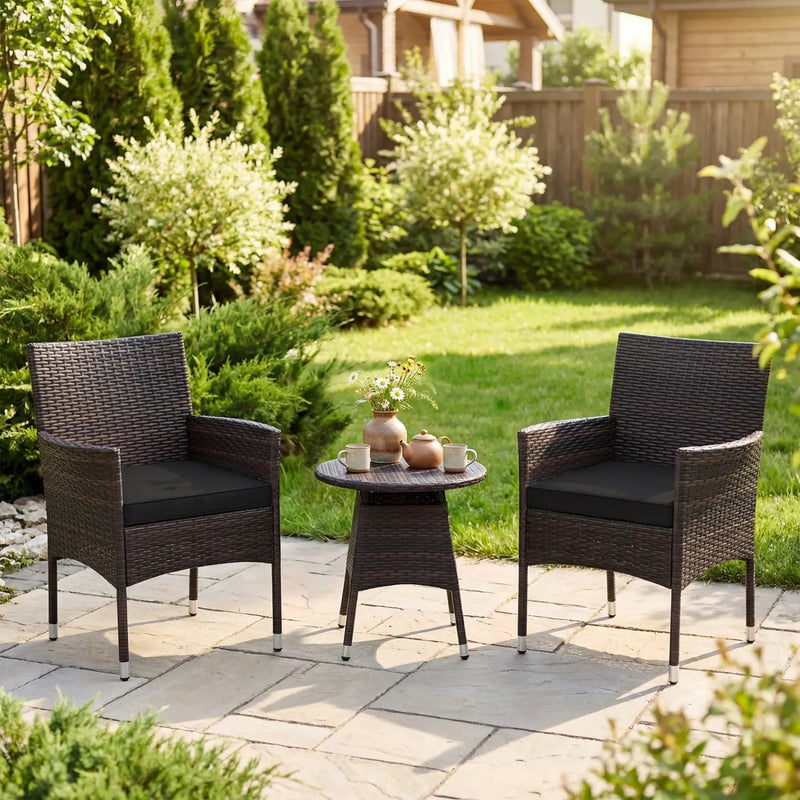 3 Piece Patio Furniture Set Outside Bistro Set for Porch by DirectDeals