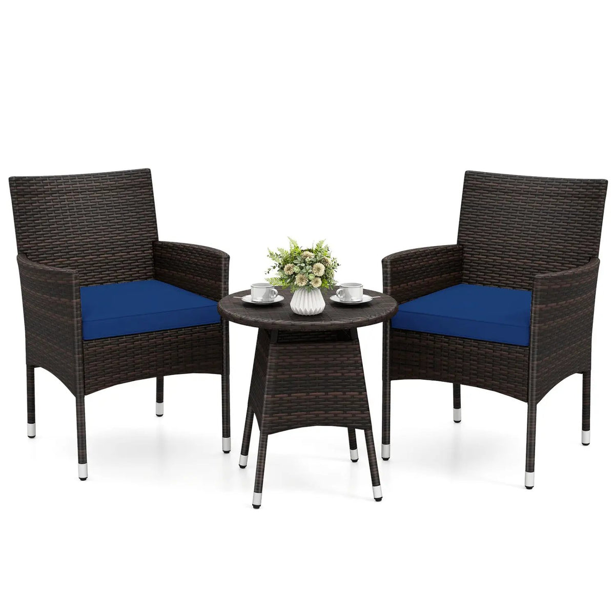 3 Piece Patio Furniture Set Outside Bistro Set for Porch by DirectDeals