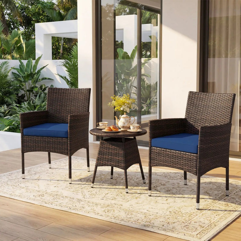 3 Piece Patio Furniture Set Outside Bistro Set for Porch by DirectDeals
