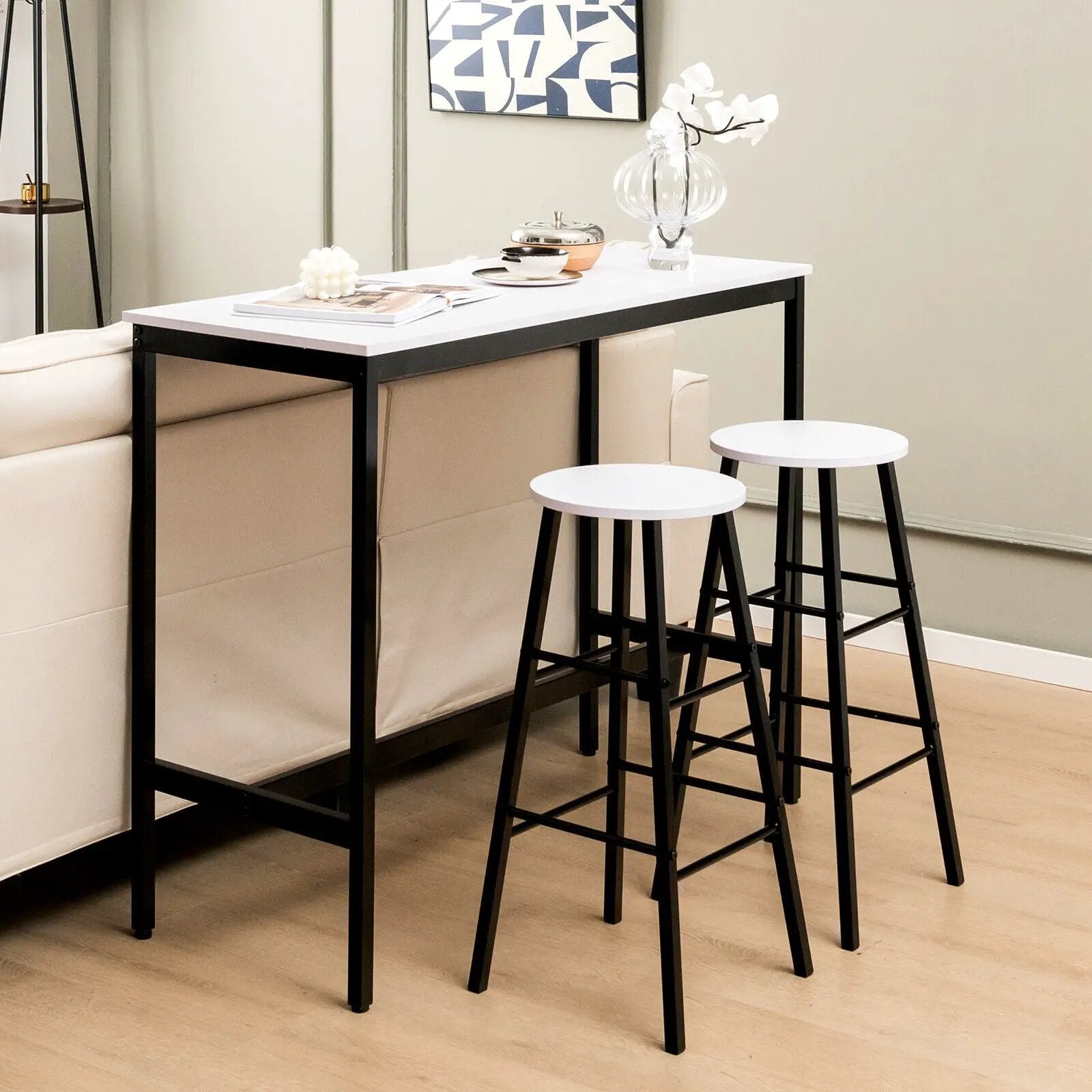 3 Piece Pub Table and Stools Kitchen Dining Set by DirectDeals