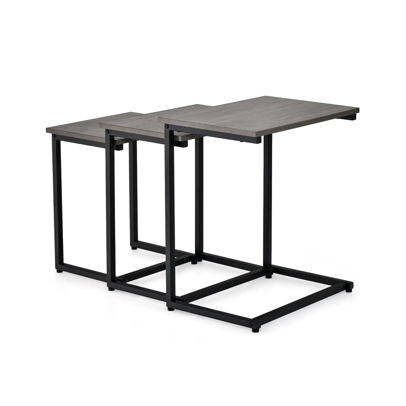 3 Pieces Multifunctional Coffee End Table Set by DirectDeals