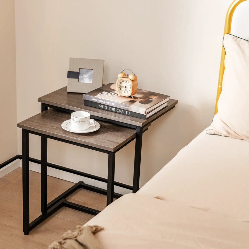 3 Pieces Multifunctional Coffee End Table Set by DirectDeals