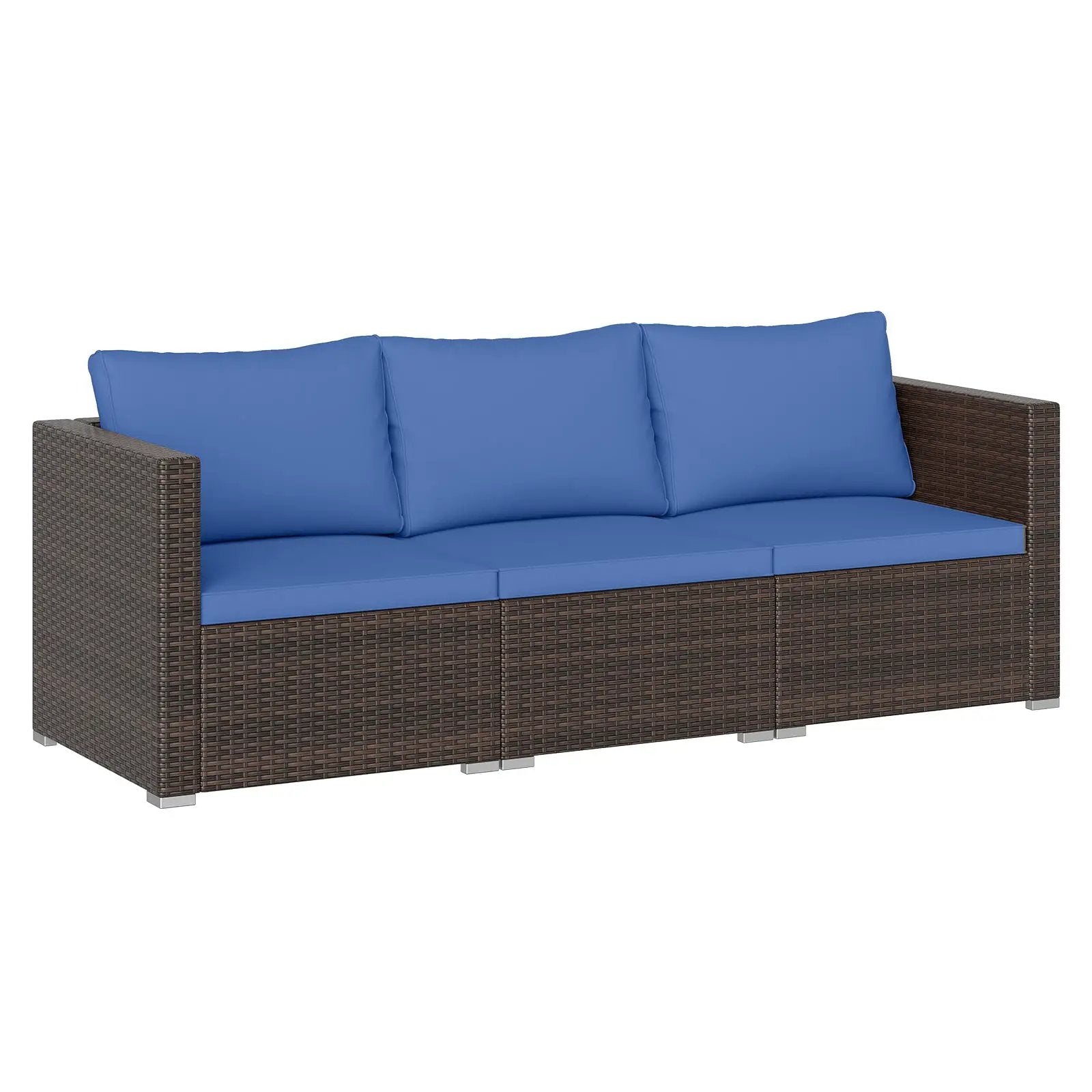 3 Pieces Patio Sectional Sofa Set with Soft Cushions by DirectDeals