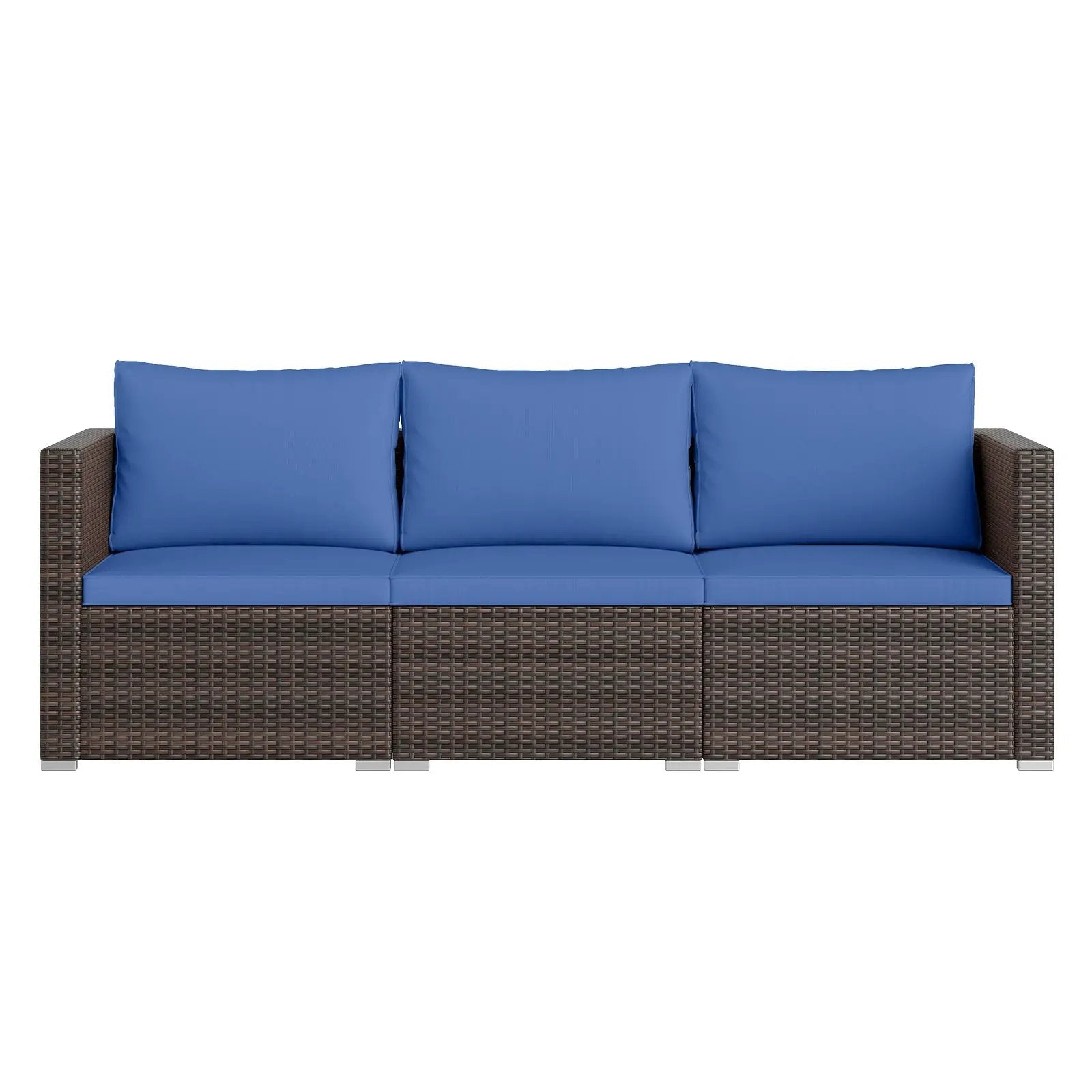 3 Pieces Patio Sectional Sofa Set with Soft Cushions by DirectDeals