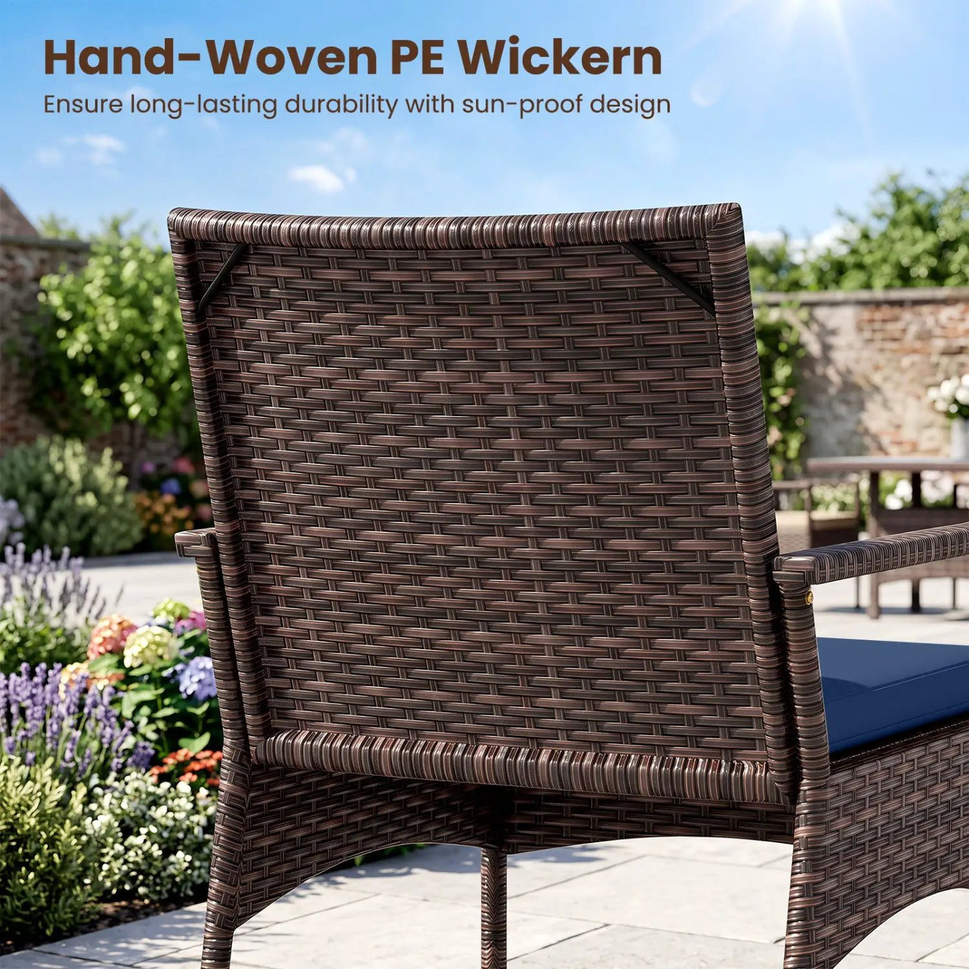 3-Piece Rocking Bistro Set with Cushions & Side Table by DirectDeals