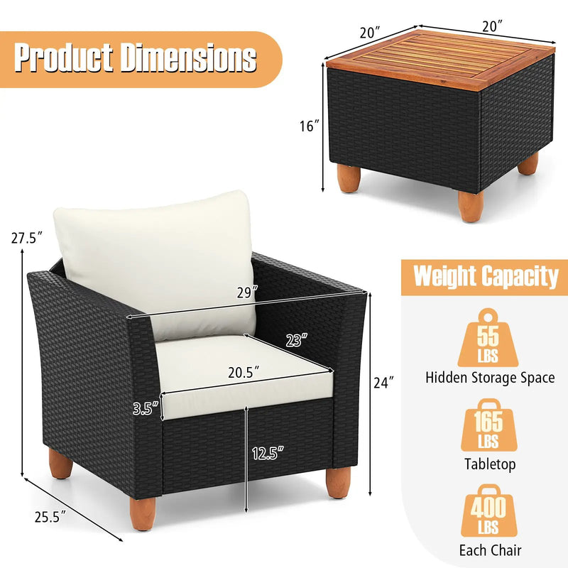 3 Pieces Outdoor Patio by DirectDeals