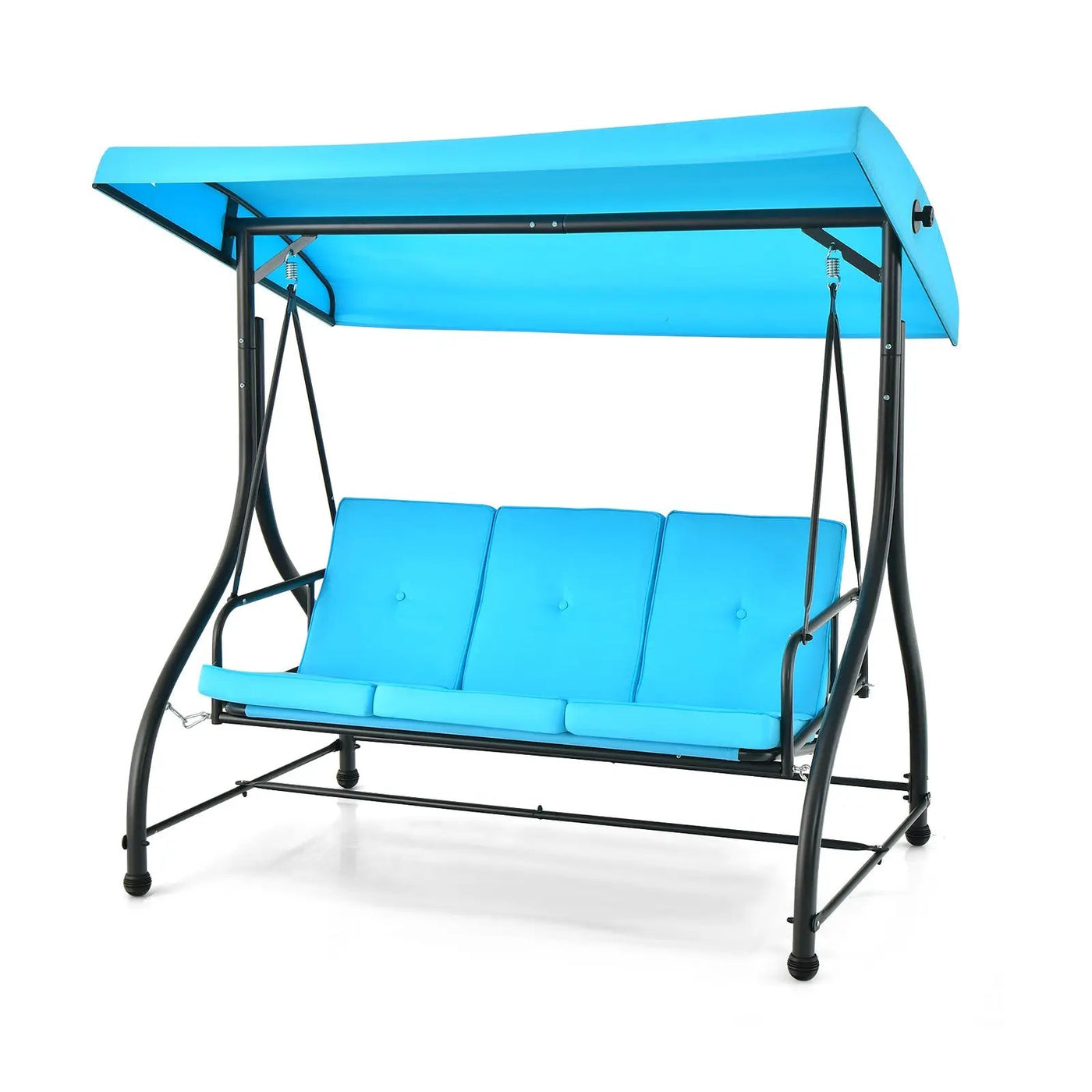 3 Seat Outdoor Porch Swing with Adjustable Canopy by DirectDeals