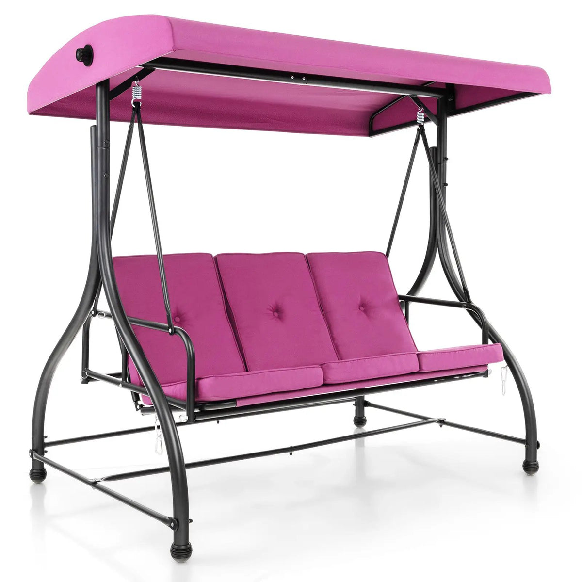 3 Seat Outdoor Porch Swing with Adjustable Canopy by DirectDeals